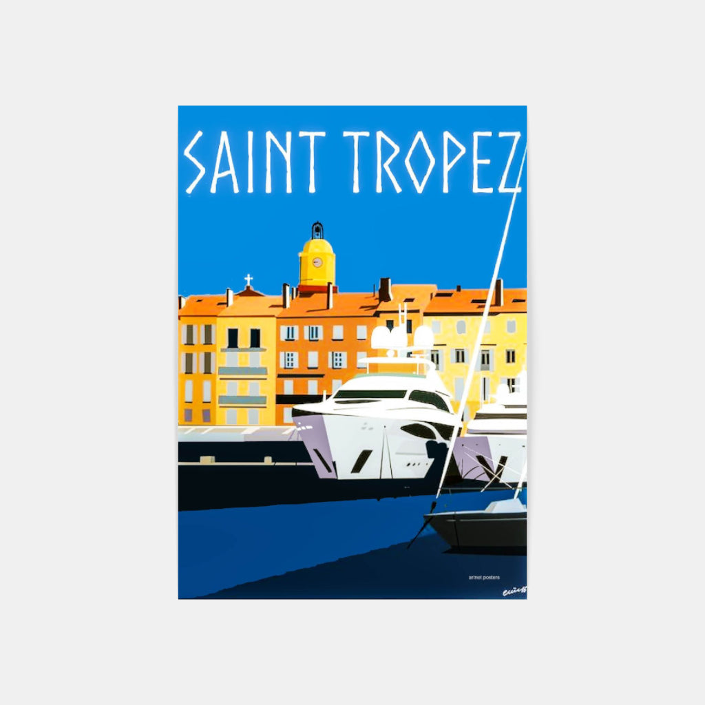 St Tropez retro poster