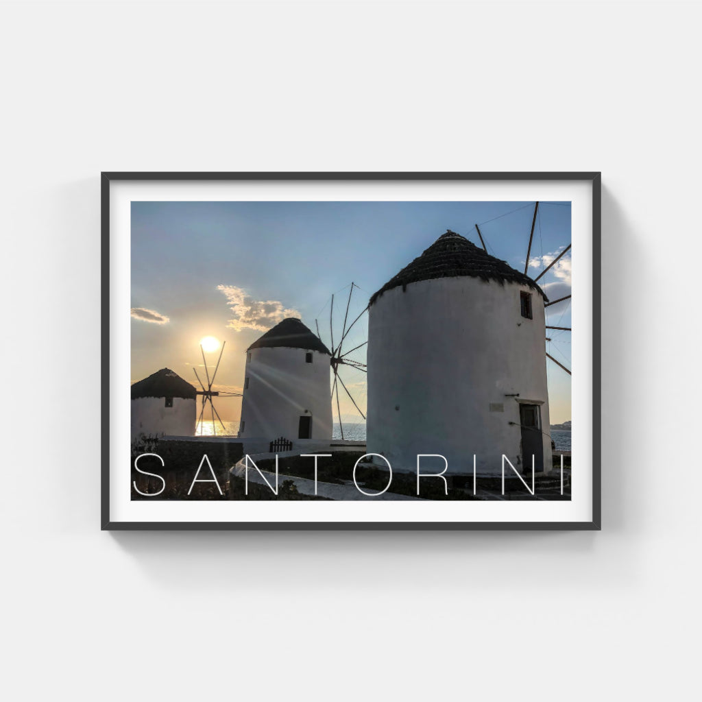 Santorini Windmills - Greece poster