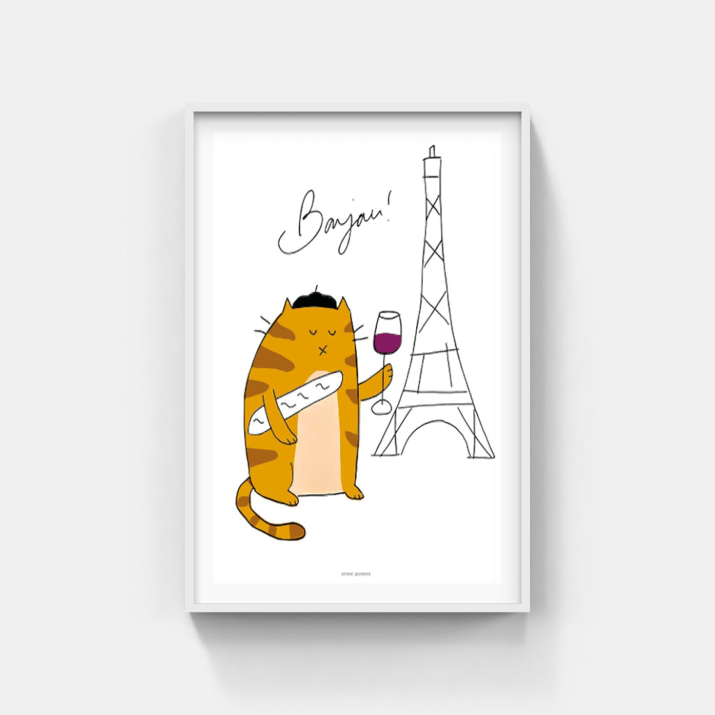 Paris Cat poster