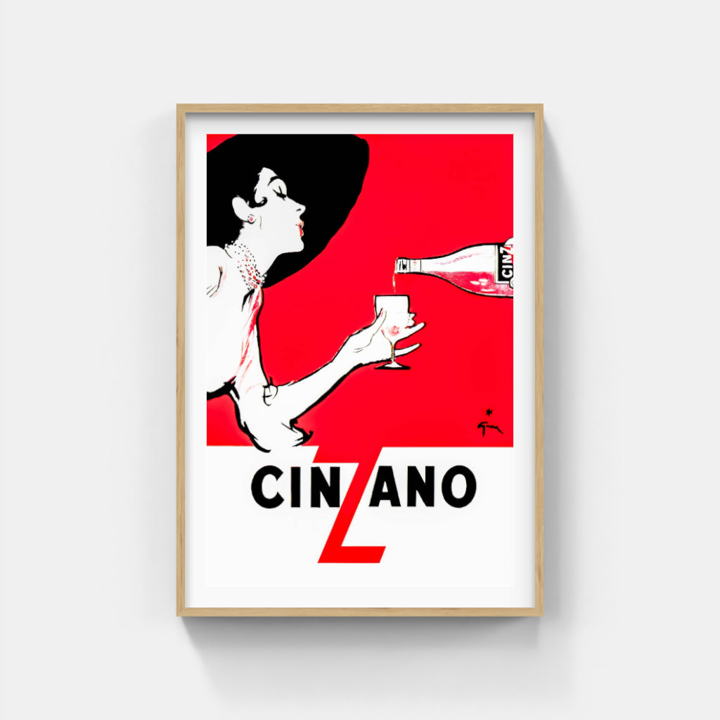 Cinzano Red Lady poster