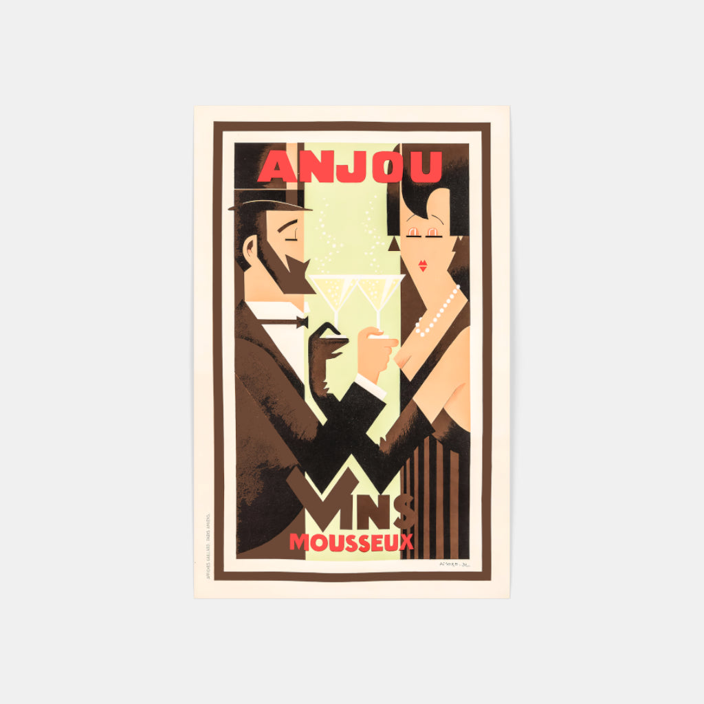 Vins Mousseux retro poster