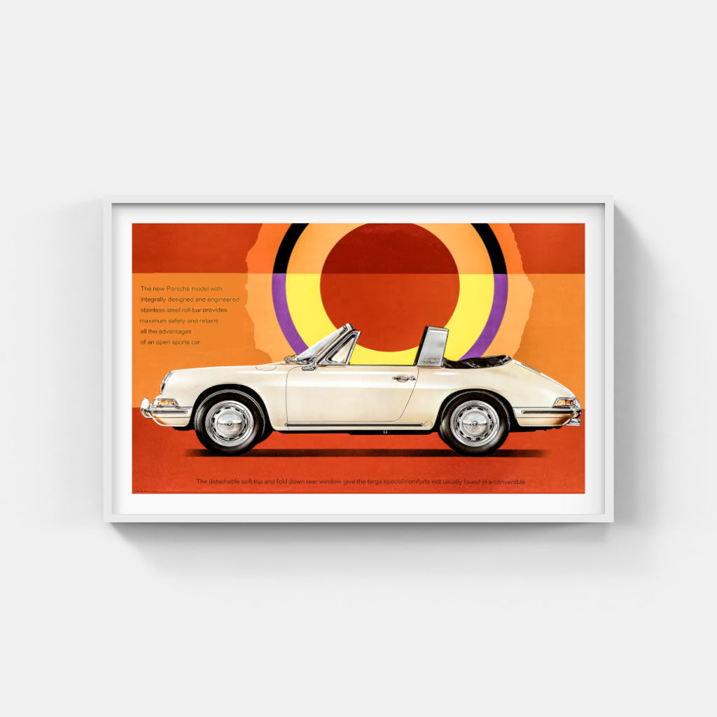 Porsche Targa retro poster