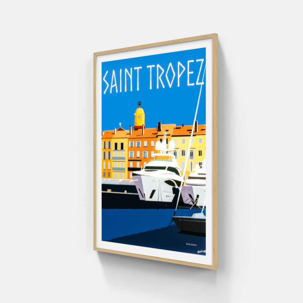 St Tropez retro poster