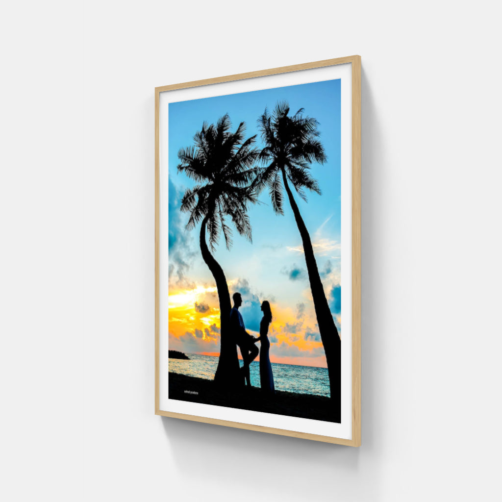 Maldives Sunset poster