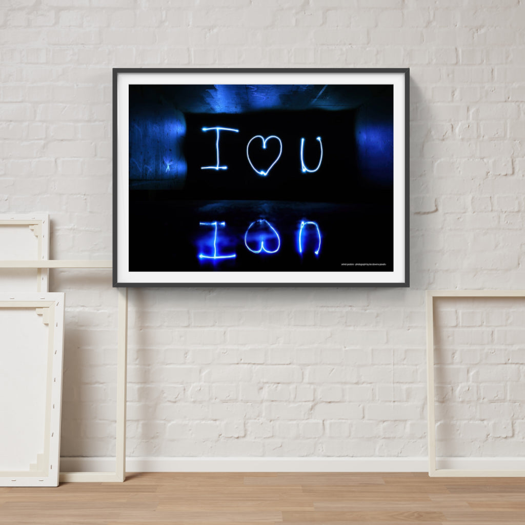 I Love You - neon poster