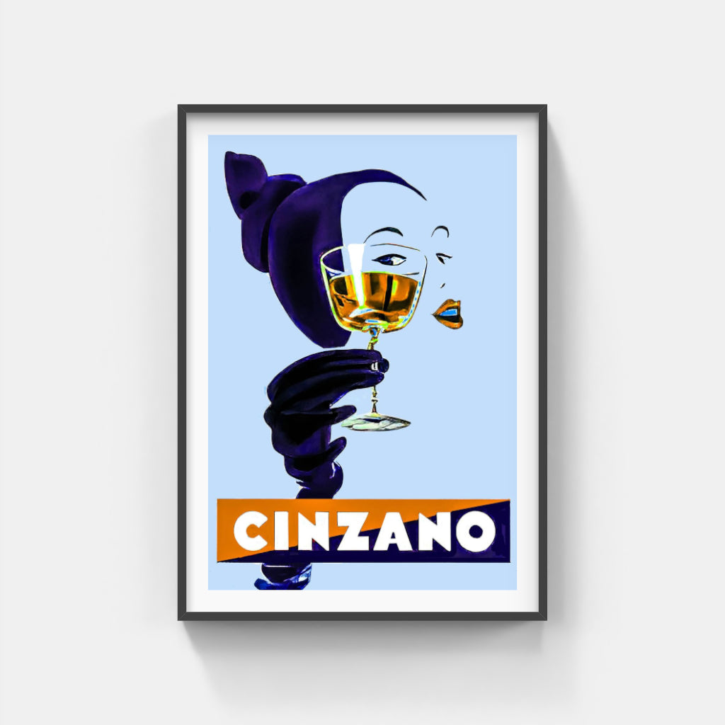 Cinzano Blue Lady poster