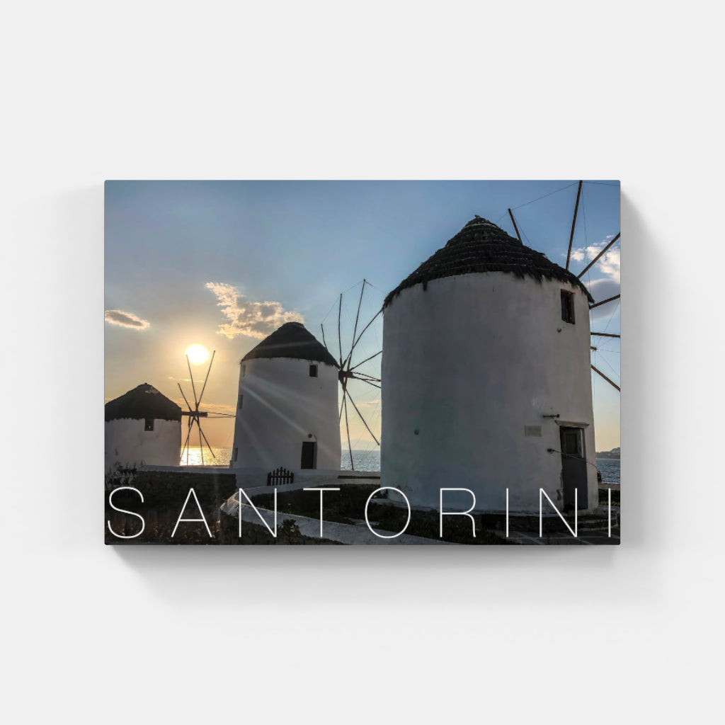 Santorini Windmills - Greece poster