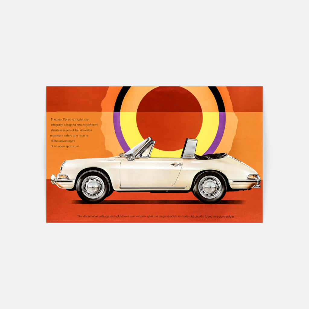 Porsche Targa retro poster