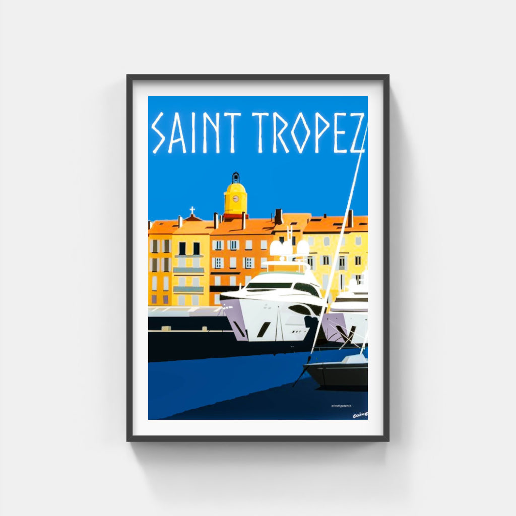 St Tropez retro poster