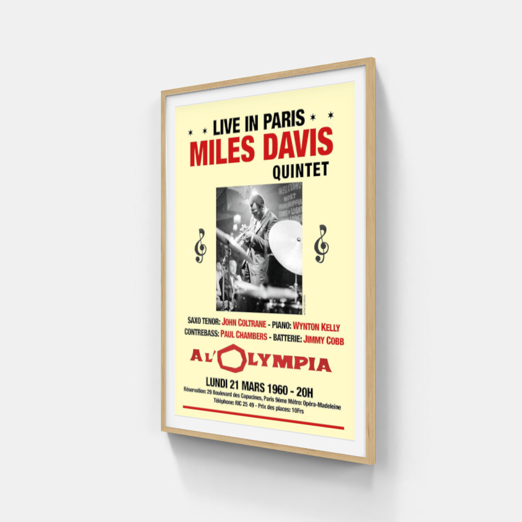 Miles Davis in Paris poster