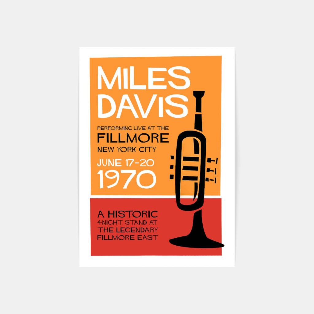 Miles Davis at Fillmore 1970 poster