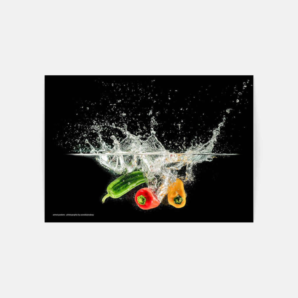 Splash of Colour vegetables poster