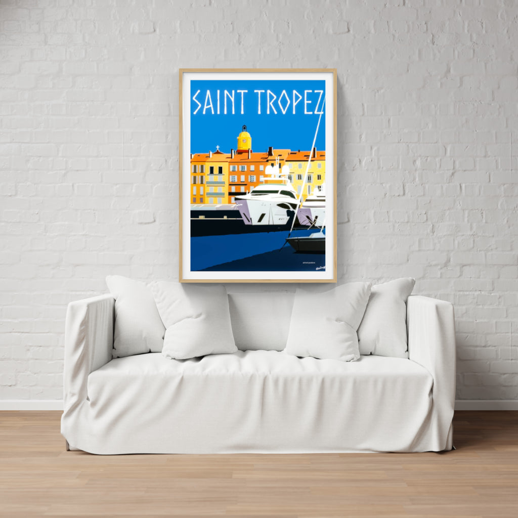 St Tropez retro poster