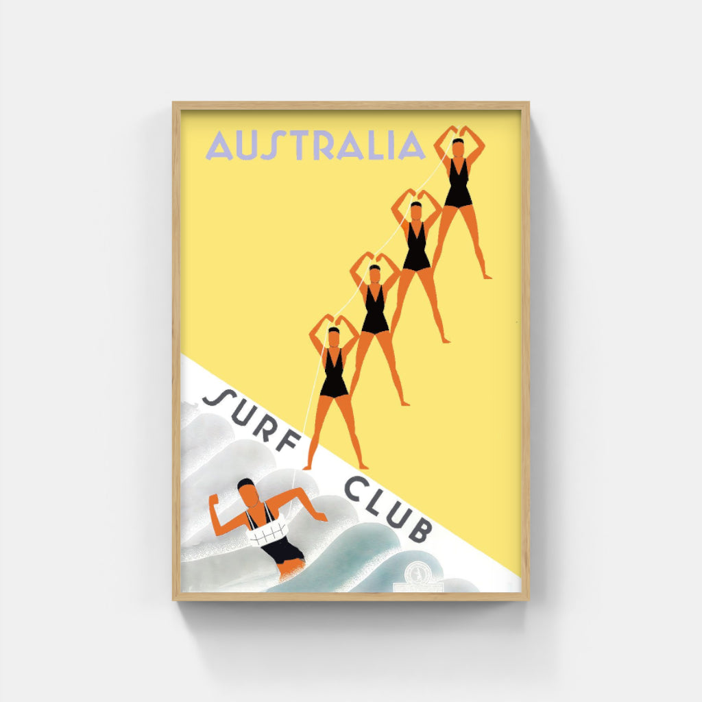 Surf Club retro poster