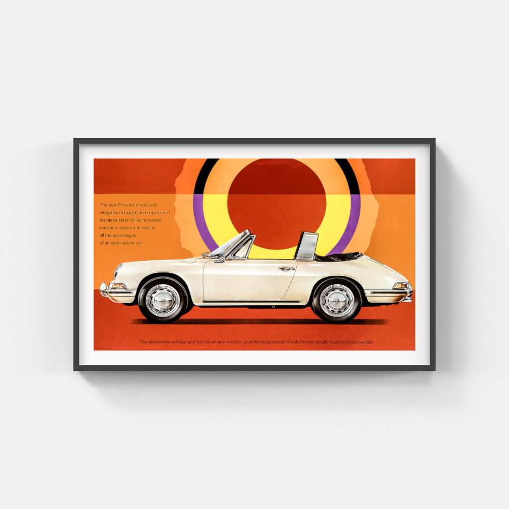 Porsche Targa retro poster