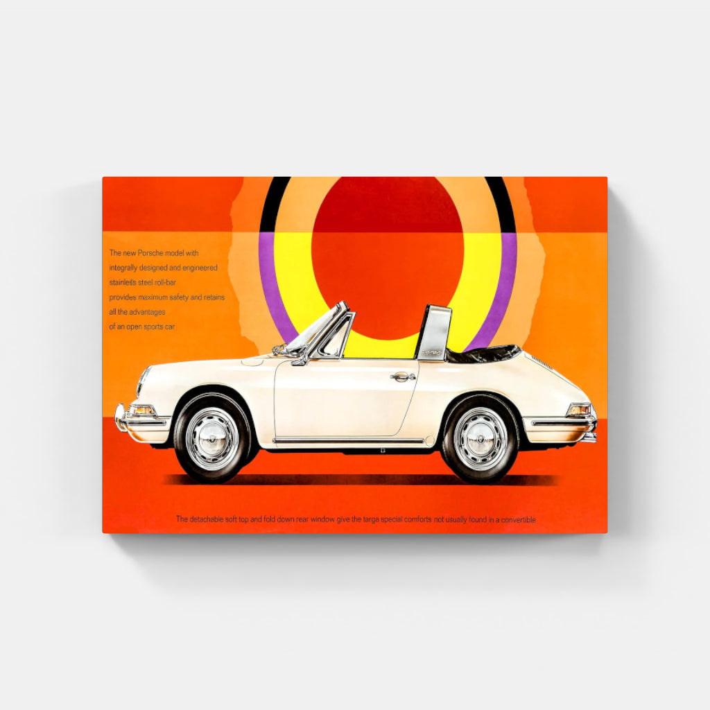 Porsche Targa retro poster