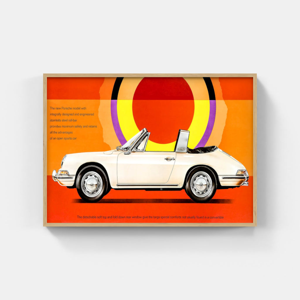 Porsche Targa retro poster