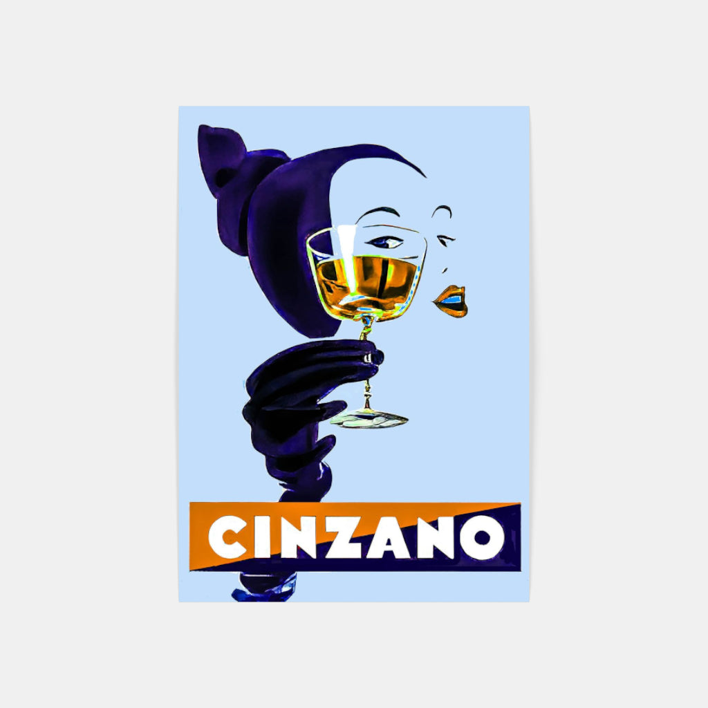 Cinzano Blue Lady poster