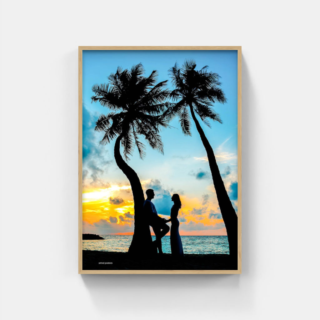 Maldives Sunset poster