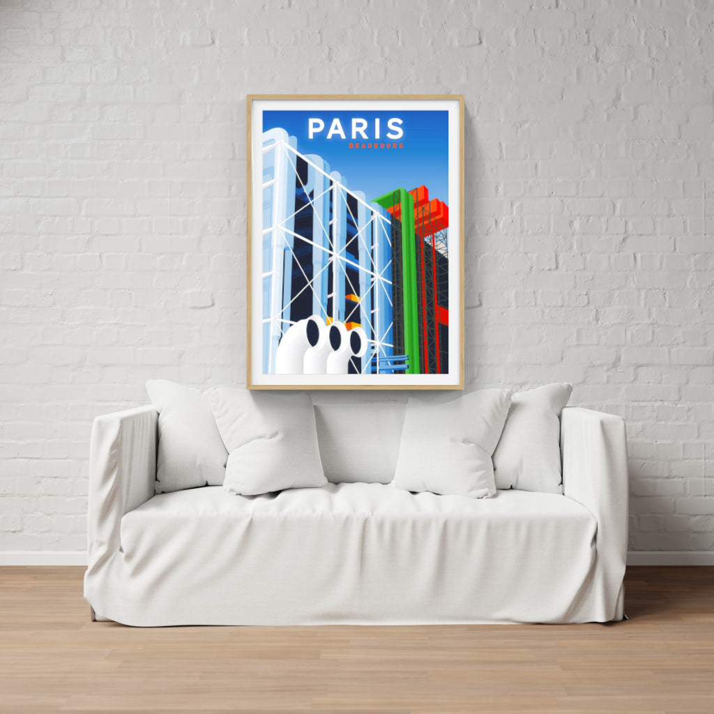 Paris Beaubourg poster