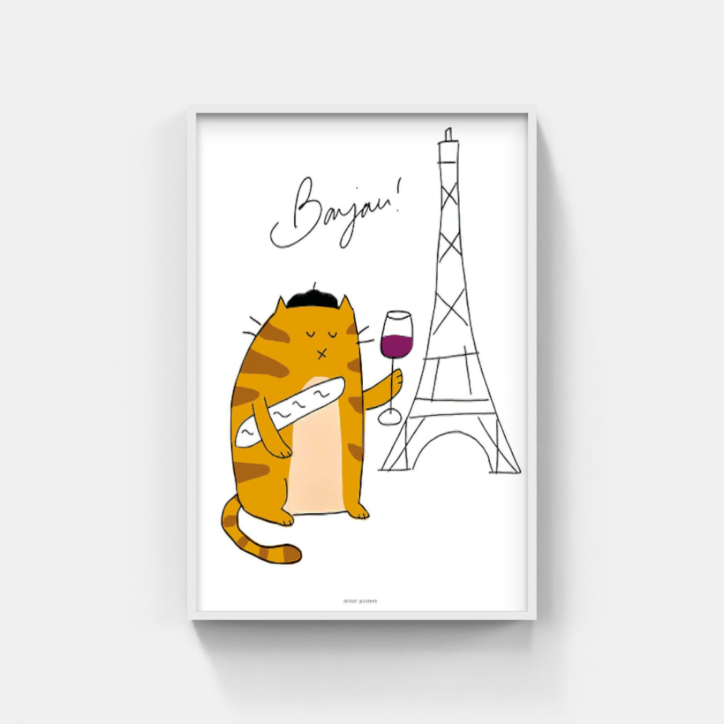 Paris Cat poster