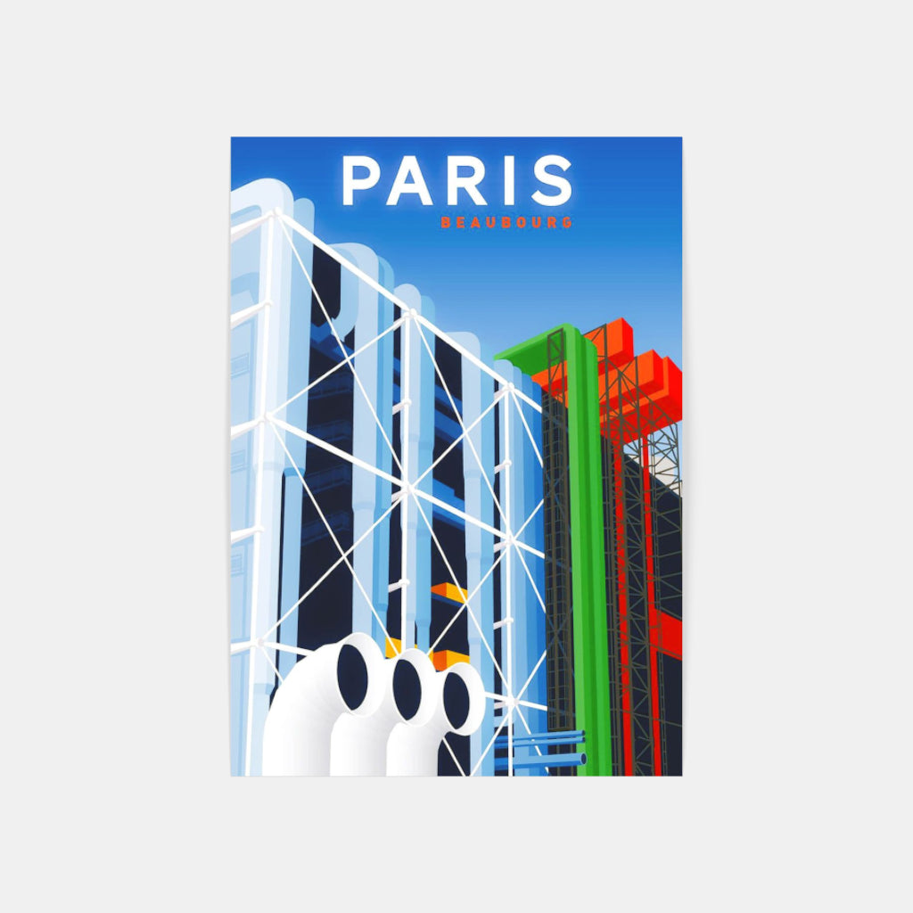 Paris Beaubourg poster