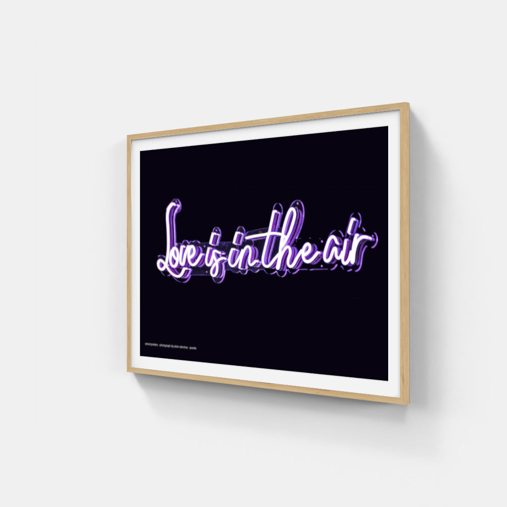 Love is in the Air neon poster