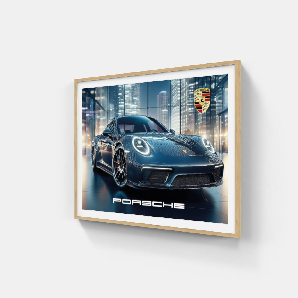 Porsche 911 City Lights poster