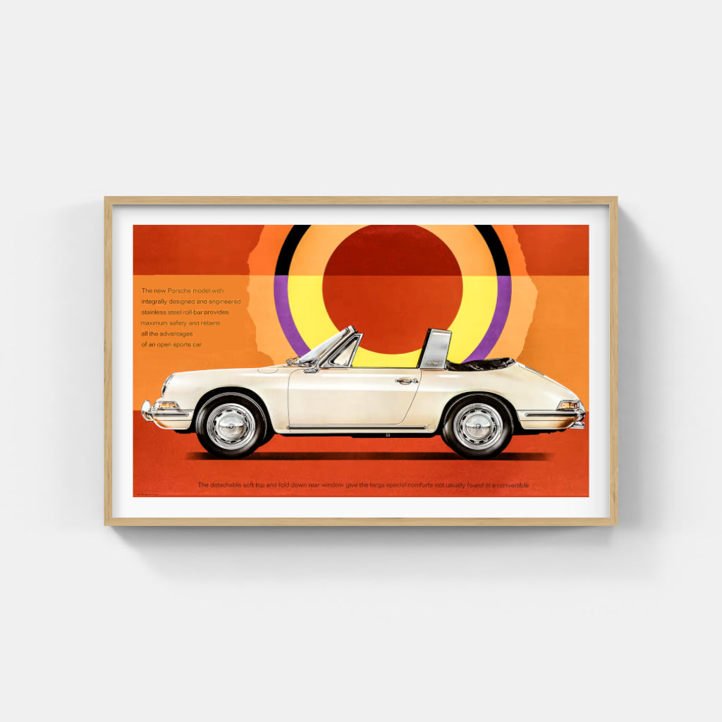 Porsche Targa retro poster