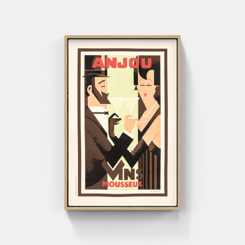 Vins Mousseux retro poster