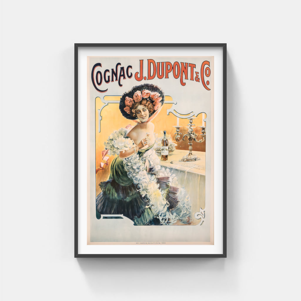 Cognac Dupont retro poster