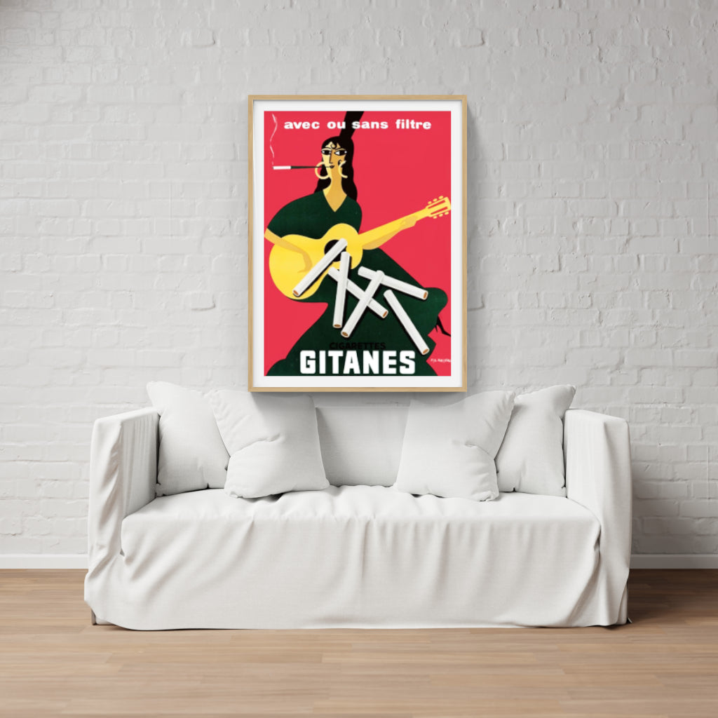 Gitanes Guitar poster