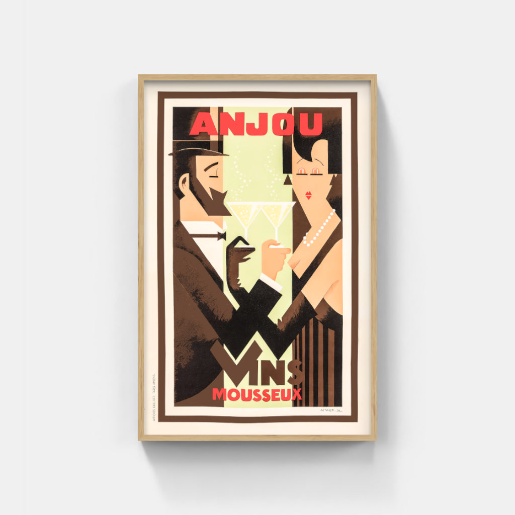 Vins Mousseux retro poster