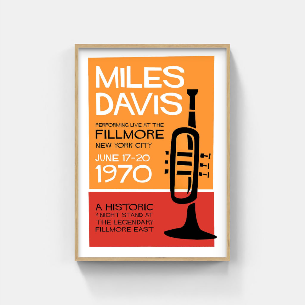 Miles Davis at Fillmore 1970 poster