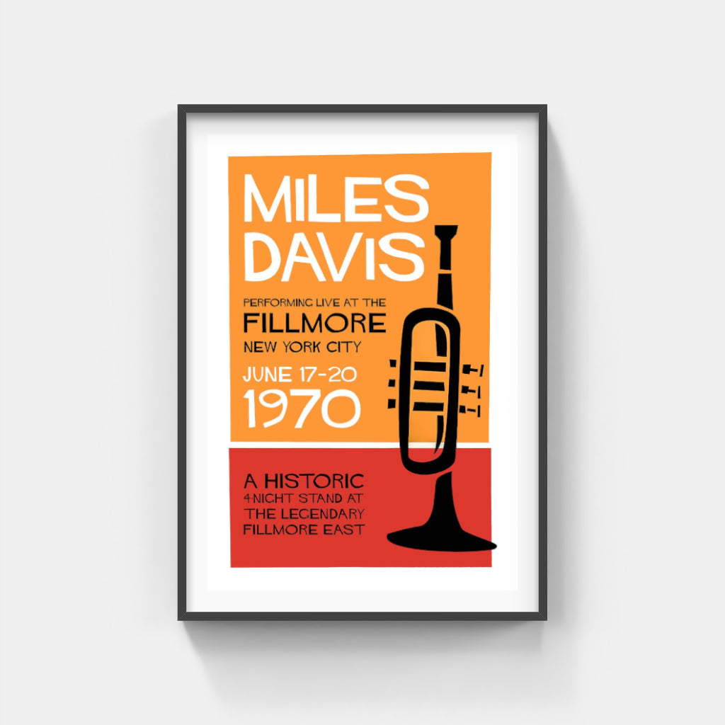 Miles Davis at Fillmore 1970 poster