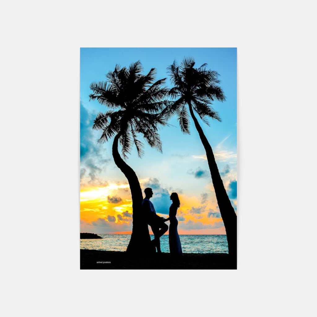 Maldives Sunset poster