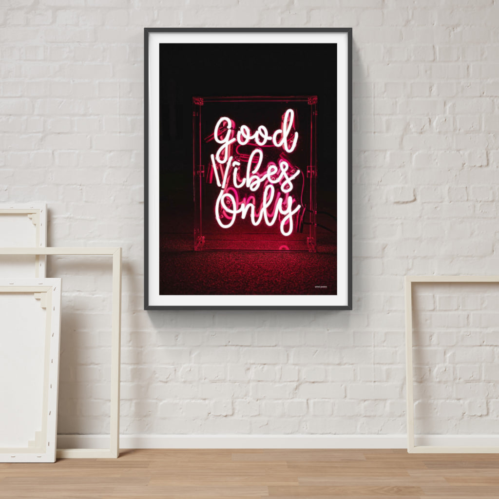 Good Vibes neon poster