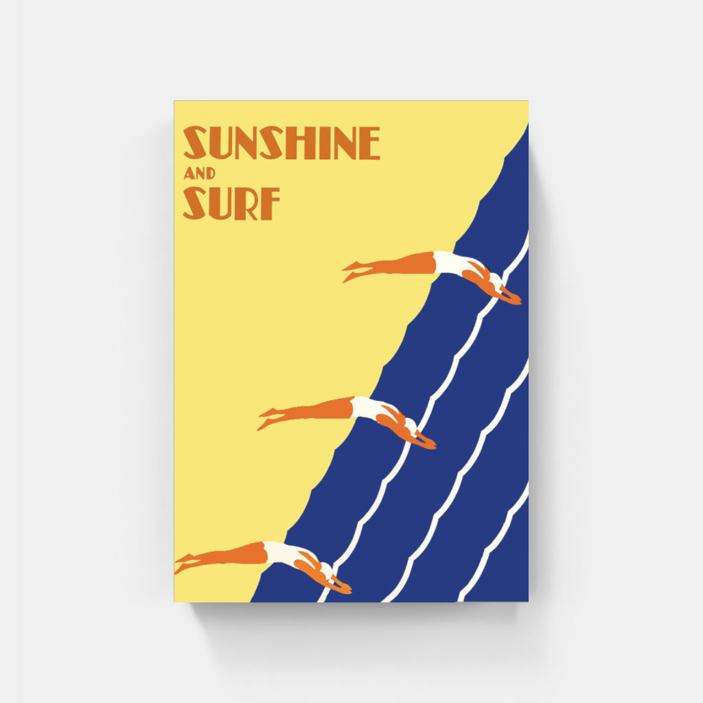 Sunshine and Surf retro poster