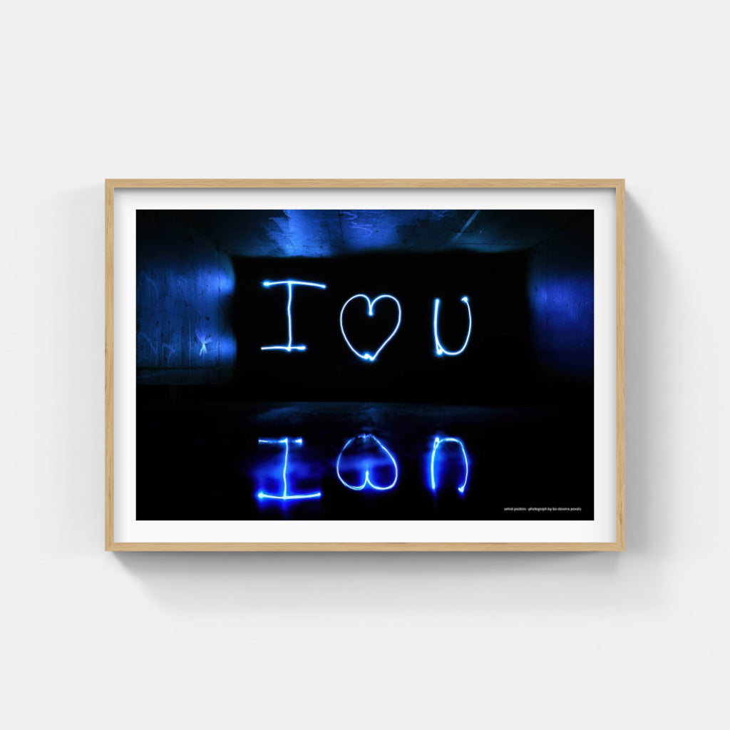 I Love You - neon poster