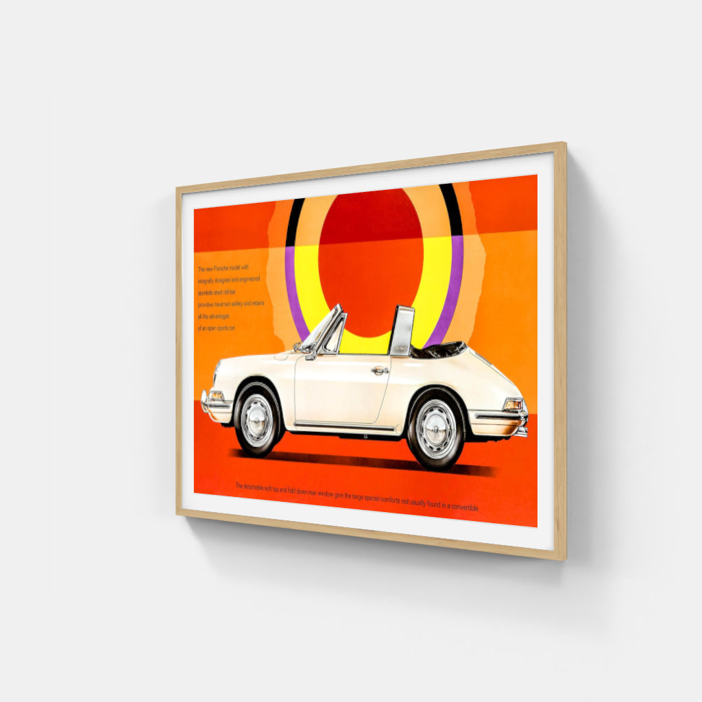 Porsche Targa retro poster