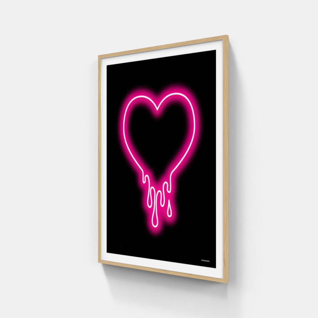 Bleeding Heart neon poster