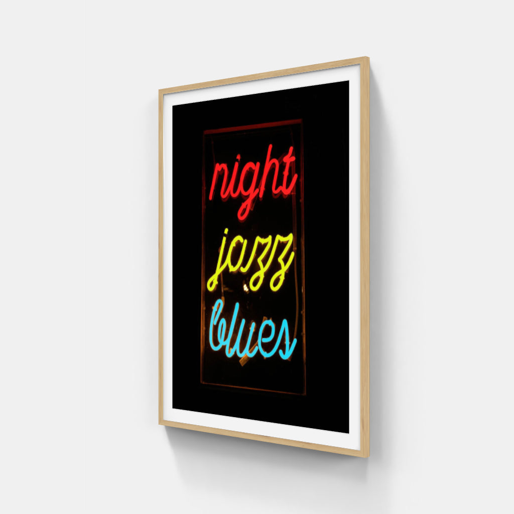 Night Jazz Blues neon poster