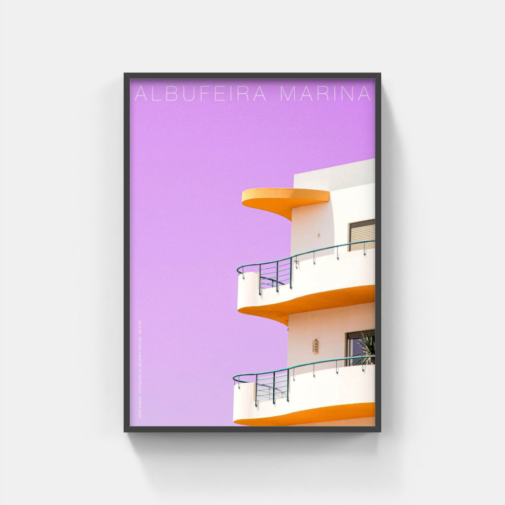 Albufeira Marina, Algarve, Portugal - architectural poster