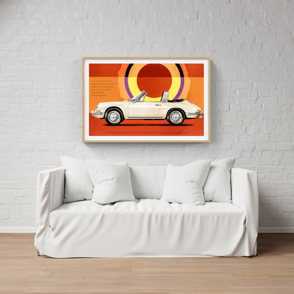 Porsche Targa retro poster