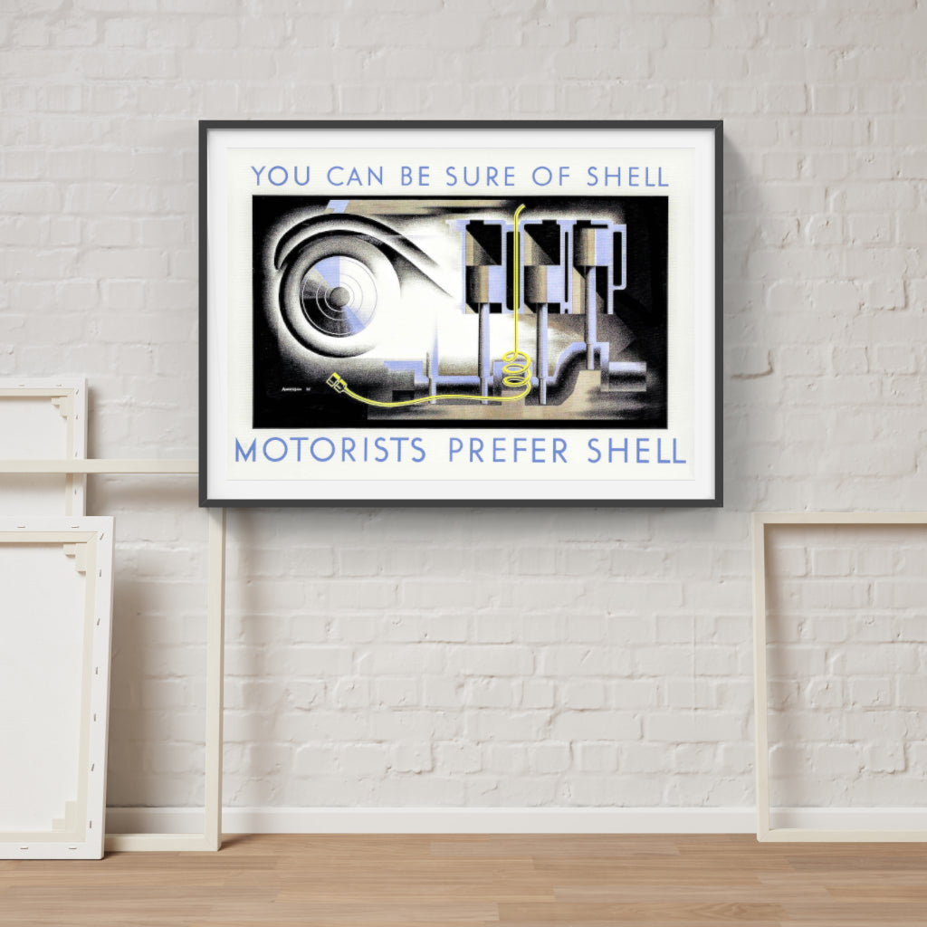 Sure of Shell retro poster