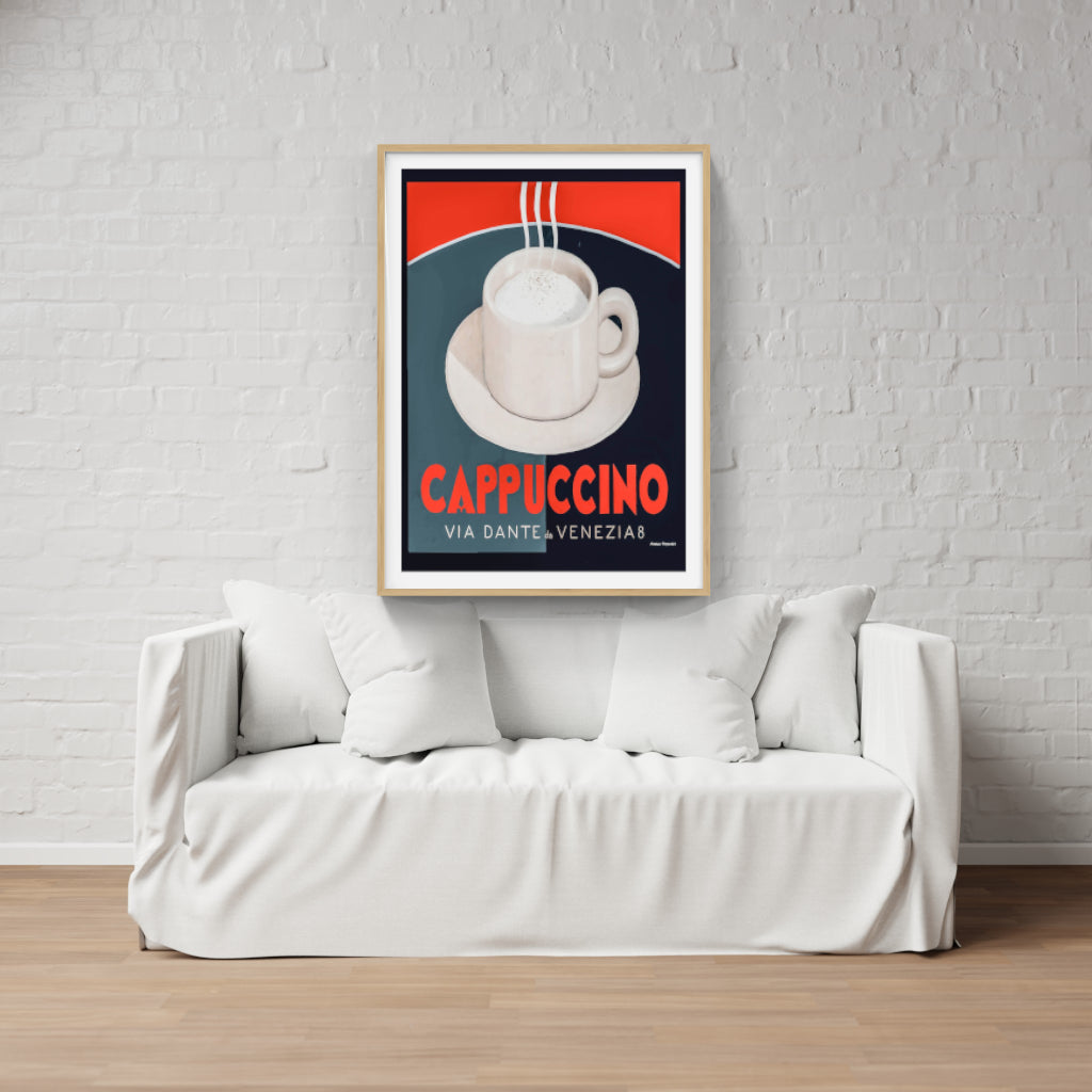 Cappuccino Italiano retro poster