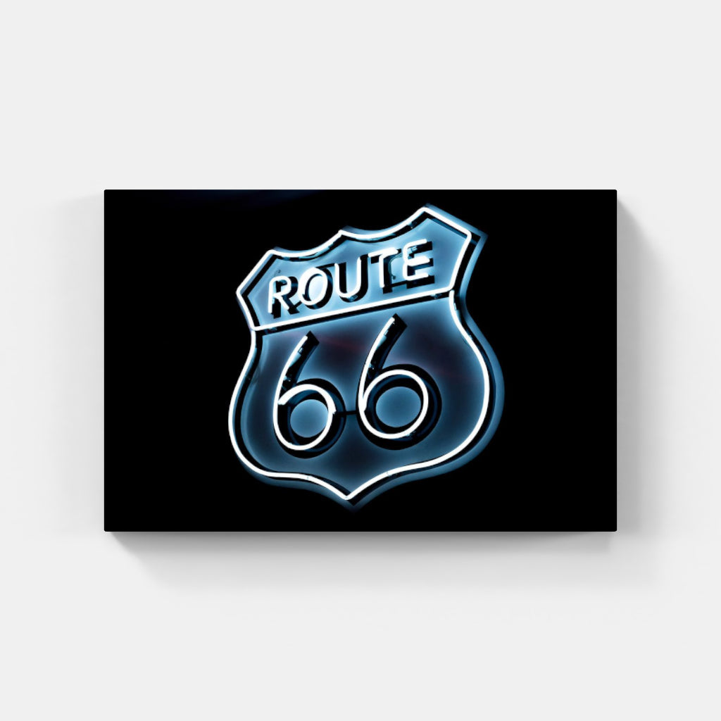 Route 66 neon poster