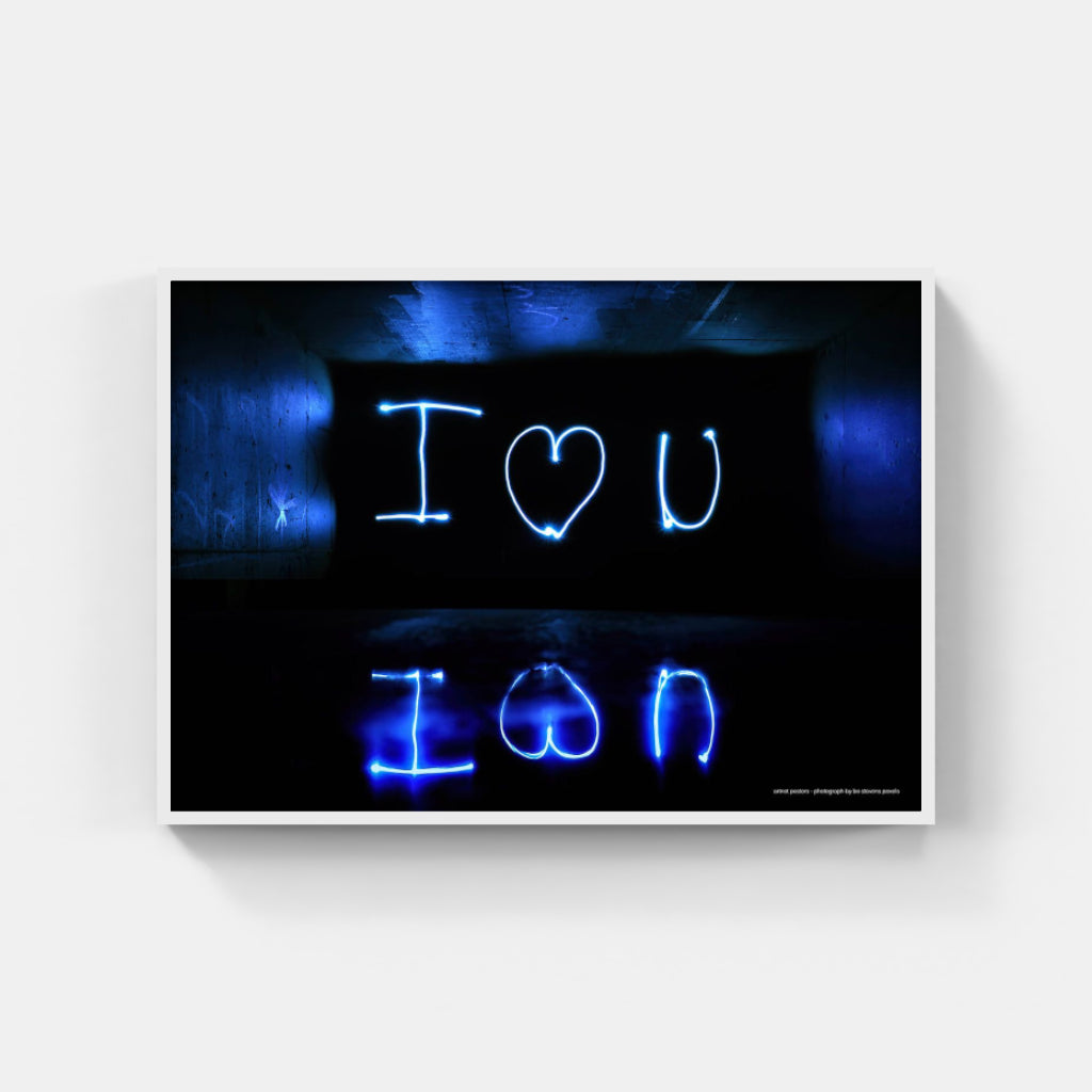 I Love You - neon poster