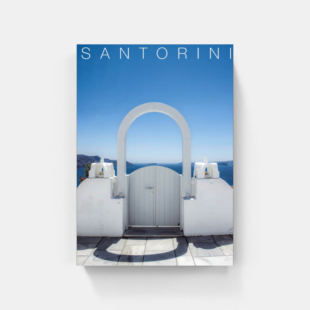 Santorini  white arch - Greece poster