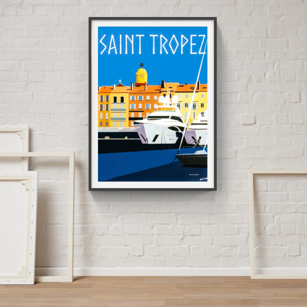 St Tropez retro poster